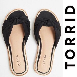 Torrid | Black Top Knot Espadrille Sandal (WW) | Size 8.5